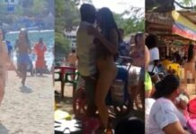 Escándalo: mujer alicorada paseó y bailó desnuda por la playa de Taganga