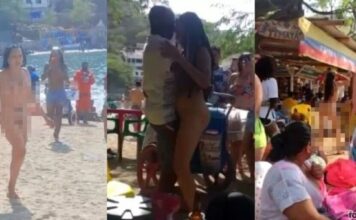 Escándalo: mujer alicorada paseó y bailó desnuda por la playa de Taganga