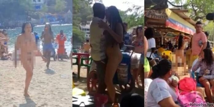 Escándalo: mujer alicorada paseó y bailó desnuda por la playa de Taganga