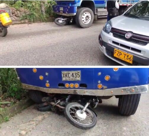 Volqueta mata a motociclista en Floridablanca